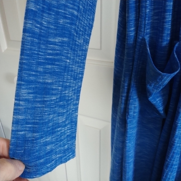 LuLaRoe Sarah L Elegant Blue Duster Cardigan Maxi L - Picture 4 of 15
